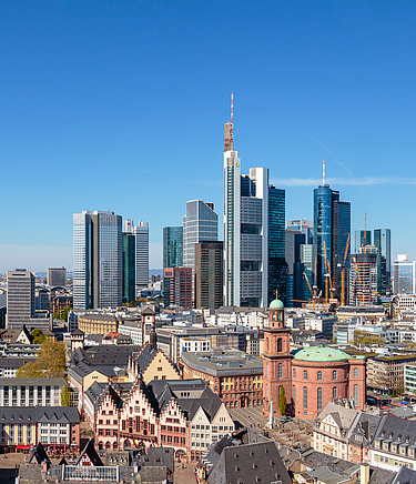 View of the Frankfurt skyline