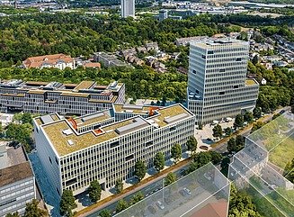 Two office buildings on the right bank of the Rhine in Cologne: Mattes & Düxx